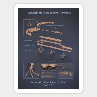 Da Vinci's Giant Crossbow - infographics Magnet